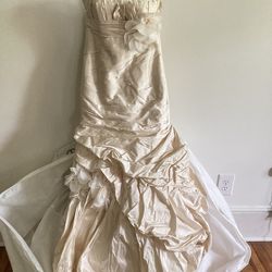 Martina Liana Dupioni Silk Wedding Gown Size 10