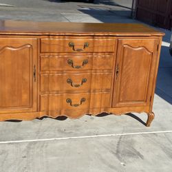 French Provincial Wood Cabinet Server Storage Drexel style Multi purpose furniture