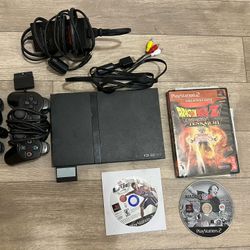 Sony PS2 SLIM Video Game System Gaming Bundle Console Set Playstation-2 Mini