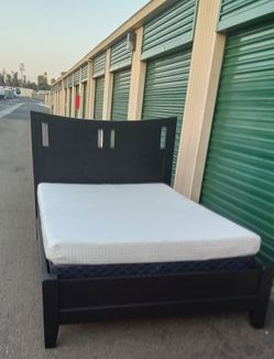 FULL BED FRAME WITH BOX AND MATTRESS