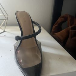 Black Clear Heels