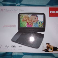 RCA 9-in Portable DVD Player With Swivel Screen Very Good Condition In The Box, Car Charger Also $10 Cash