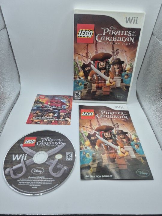 Lego Pirates of the Caribbean The Video Game Disney Nintendo Wii CIB with Insert