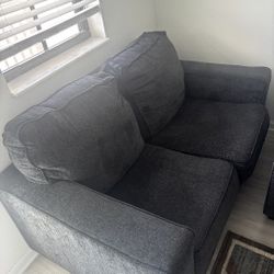 2-Piece Charcoal Sofa & Loveseat Set – Excellent Condition – $500 Basically Brand New
