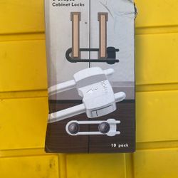 10 Pack Baby Sliding Cabinet Locks -Safeasy Adjustable U Shaped Child Safety Locks,Childproof Latches for Kitchen Bathroom Storage Cupboards Doors, Ha