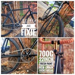 MATTE BLK MICARI FIXIE | DUAL HUB SINGLE SPEED