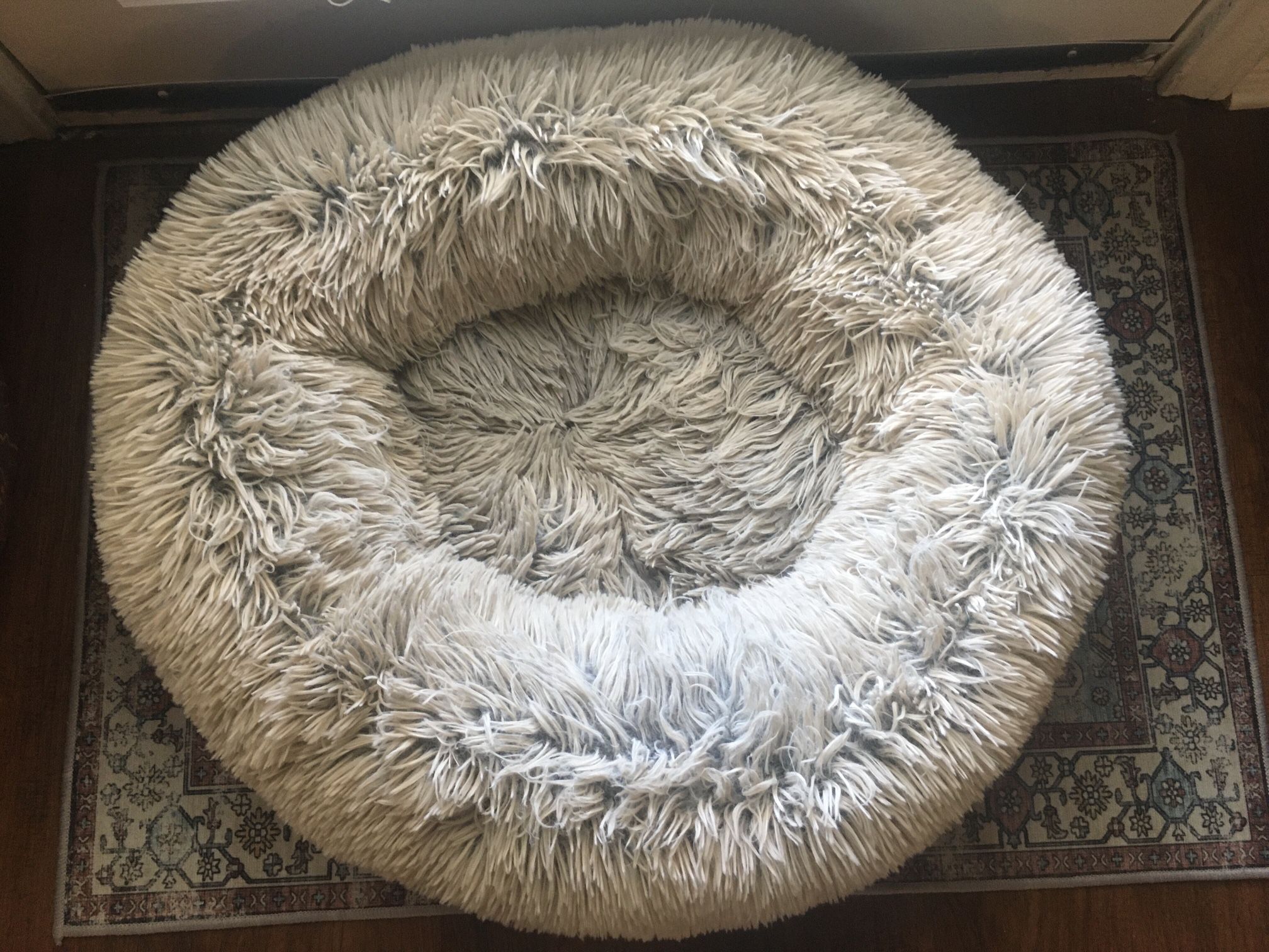 Calming Cuddler Donut Dog Bed