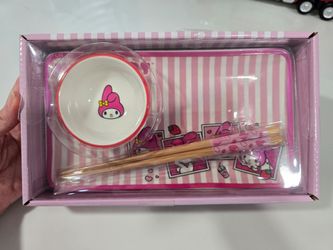 My Melody sushi plate