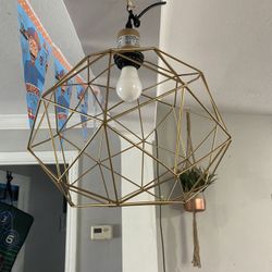 Hanging Gold Light Fixture