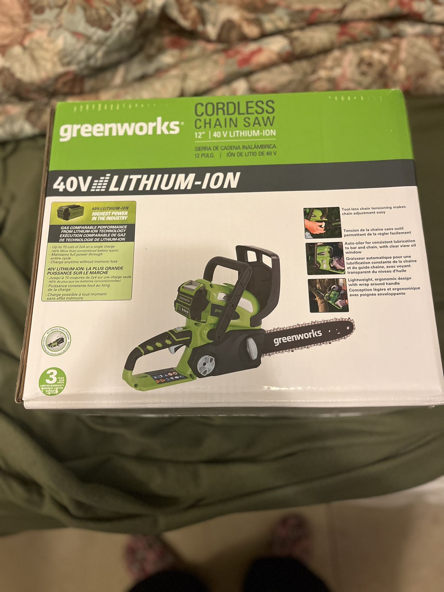 Brand New In Box Cordless chainsaw With Battery!