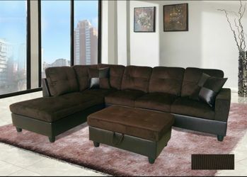 Sectional and ottoman