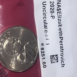 2020. Uncirculated 1 dollar coin