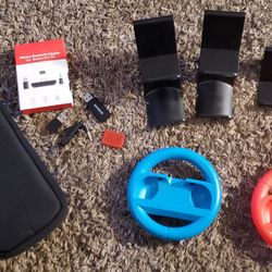 2 Nintendo Switch control holder 4 wall headset , control holders 1 case wireless Bluetooth adapter 