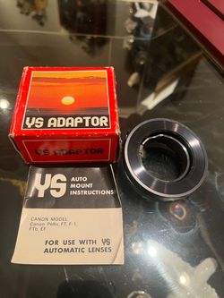 Sigma YS Adaptor for Canon FD - New Old Stock w/ Box & Instructions, for FTb F-1 Pellix EF