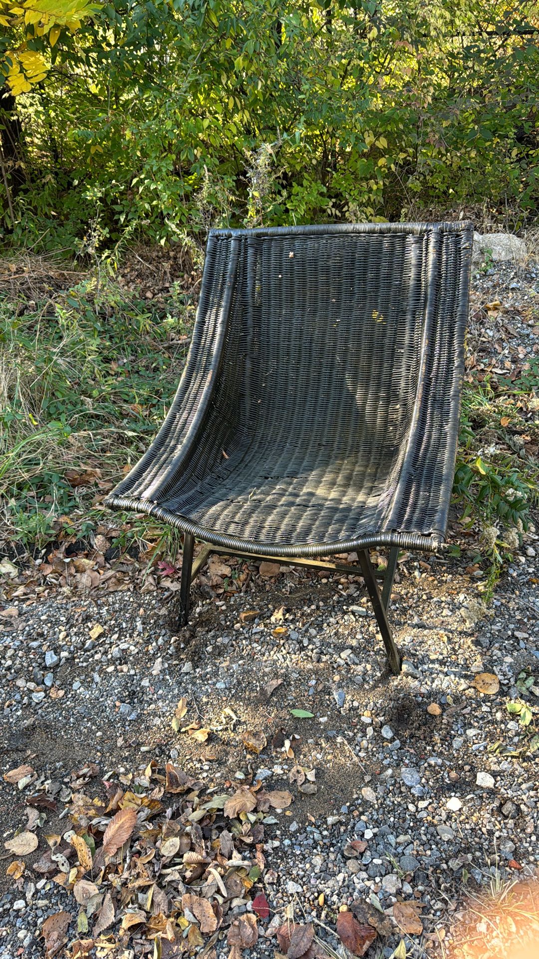 Sturdy Wicker Chair With Metal/Steel Frame