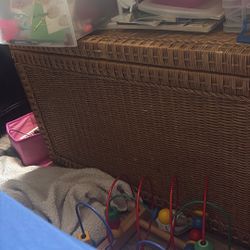 Vintage Wicker Chest 
