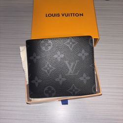 Genuine Louis Vuitton Wallet || Black/Slate Grey 