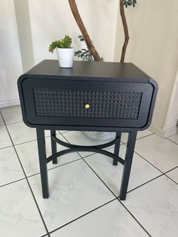 Modern end table 18.5” wide by 23” tall & 12” width
