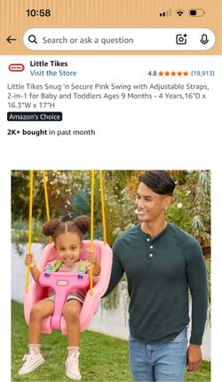 Little Tikes Swing with adjustable straps