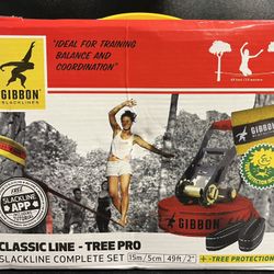 New. Learn to walk a tight rope. Balance Trainer Slackline 49ft with integrated ratchet protection