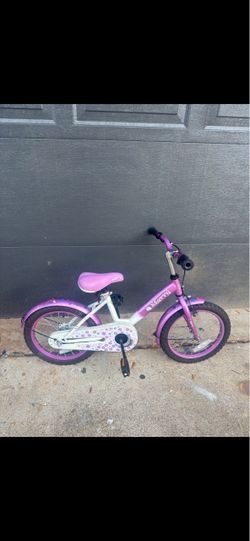 Girls Kids Bike Pink and White
