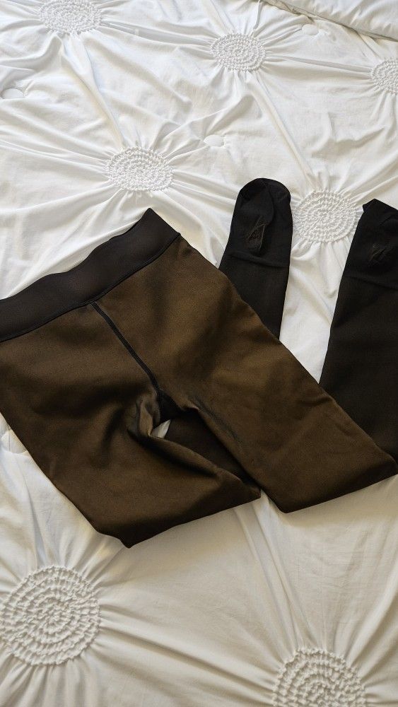 Sheer Fleece-Lined Tights/Leggings 