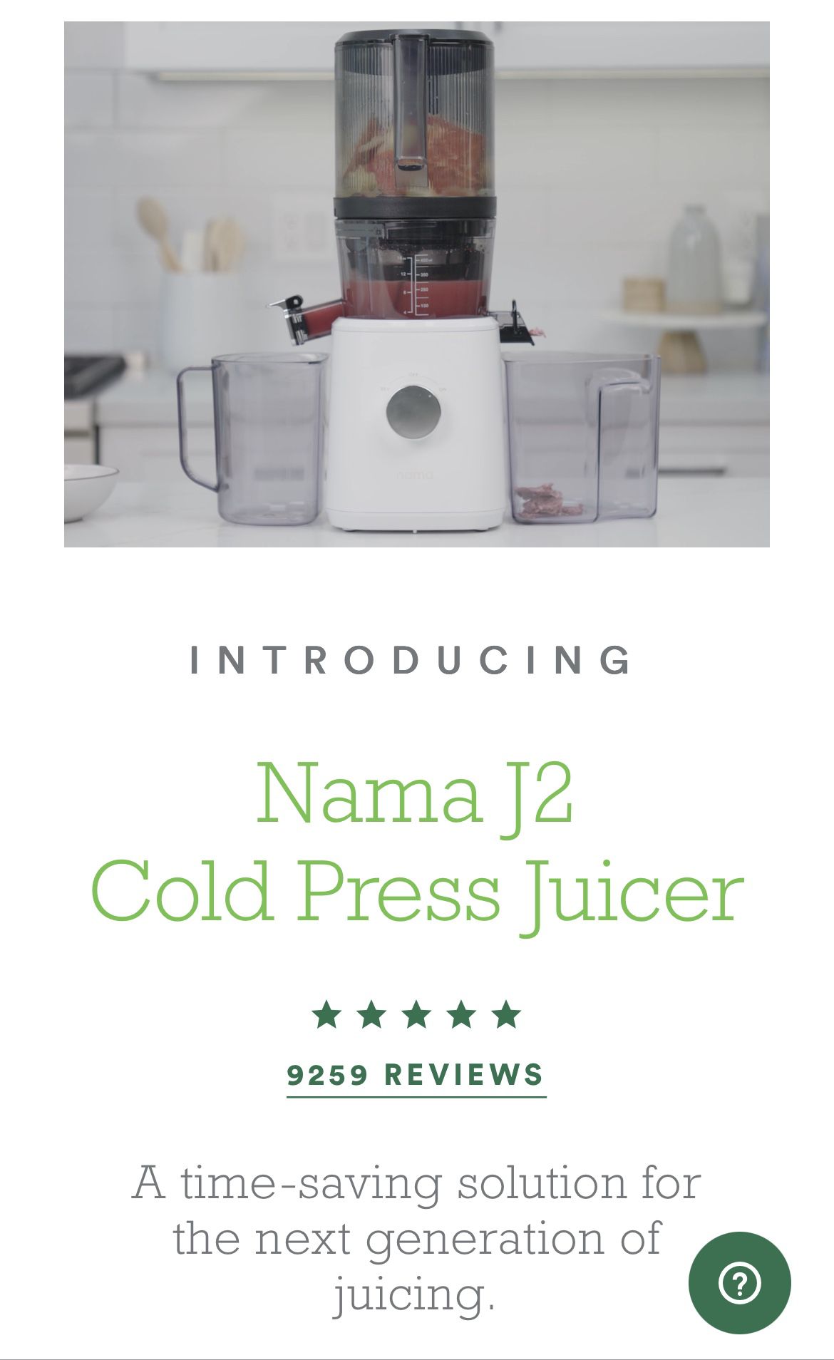 Nama J2 Cold Press Juicer Review