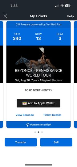 Beyoncé Tickets Las Vegas Thumbnail
