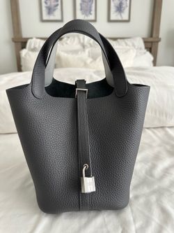 NEW Hermès Picotin Lock 18 Eclat Ardoise Swift Palladium Hardware