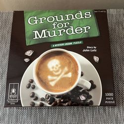 “Grounds for Murder” 1,000 Piece Mystery Jigsaw Puzzle  