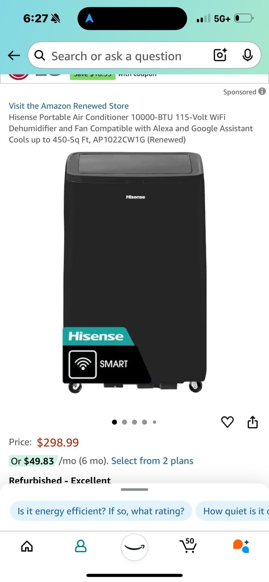 10000 BTU Portable AC