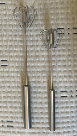 Core Kitchen 2pc Stainless Steel Rotating Whisk Set