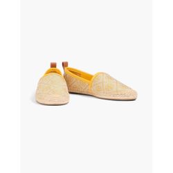 TORY BURCH Logo-print jacquard espadrilles Size 8M