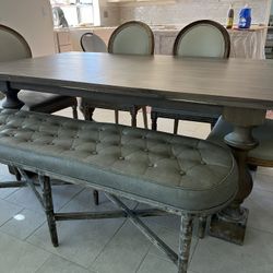 Restoration Hardware 72 Inch Table With Bench 