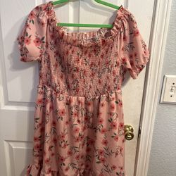 Floral Pink Dress From SHEIN