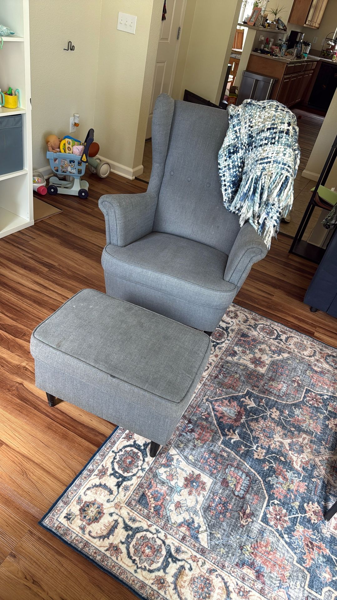 Wingback Chair & Ottoman