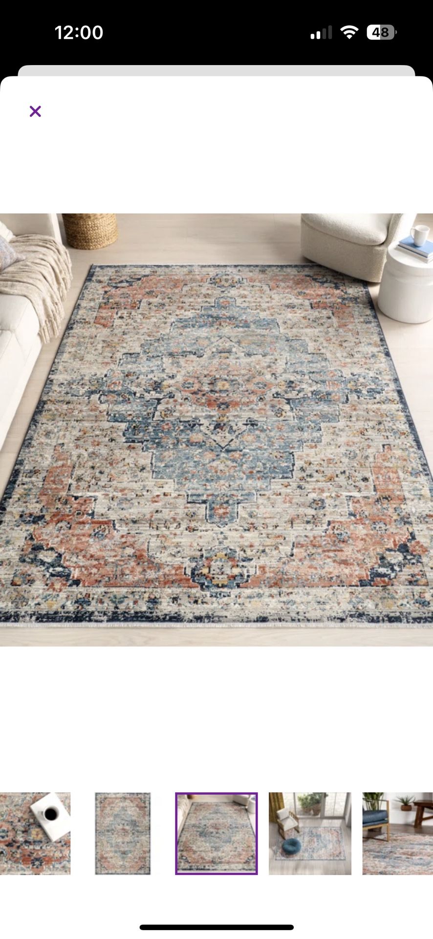 Area Rug 6’7”x 9’3” Never Opened