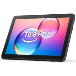 Amazon Fire HD 8 tablet (newest model), 8” HD Display, 3GB memory, 32GB, designed for portable entertainment, Black 