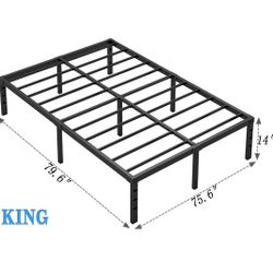 Metal Bed Frame,King Size 14"