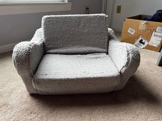 Gray Sherpa Toddler Sofa Bed