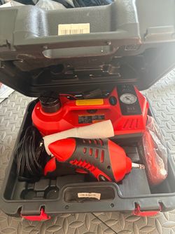 Electric Car Jack and Tire Inflator Kit