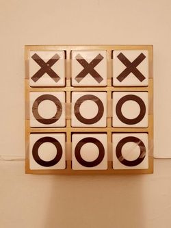 Black Wood Tic Tac Toe Game