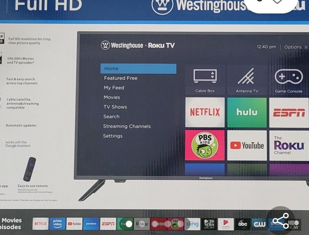 Brand New In Box 42 " Westinghouse Full Hd Smart Tv With Roku