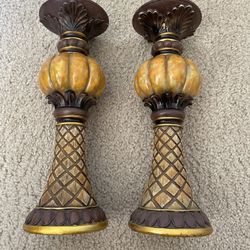Harvest/Pumpkin Candle Holders