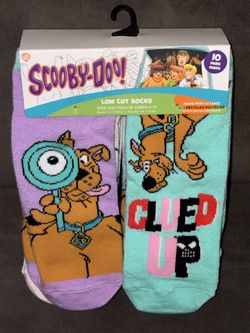 New 10 Pack Scooby Doo Women’s Low Cut Socks Fits Shoes 4-10
