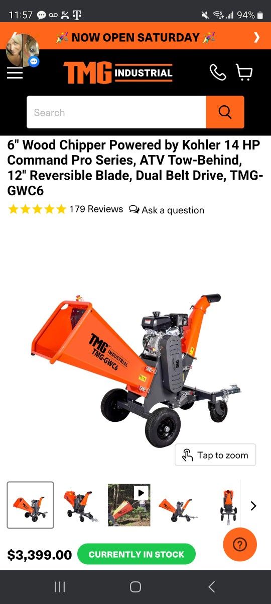 Tmg Wood Chipper Less Than 5hrs On It