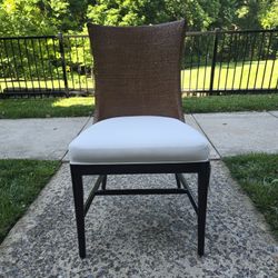 High Back Woven Accent Chair 