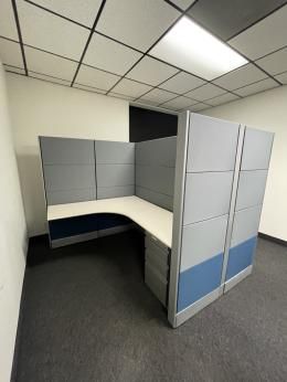 6x6x70 Tall Extra Privacy Ethospace Cubicle Working Stations