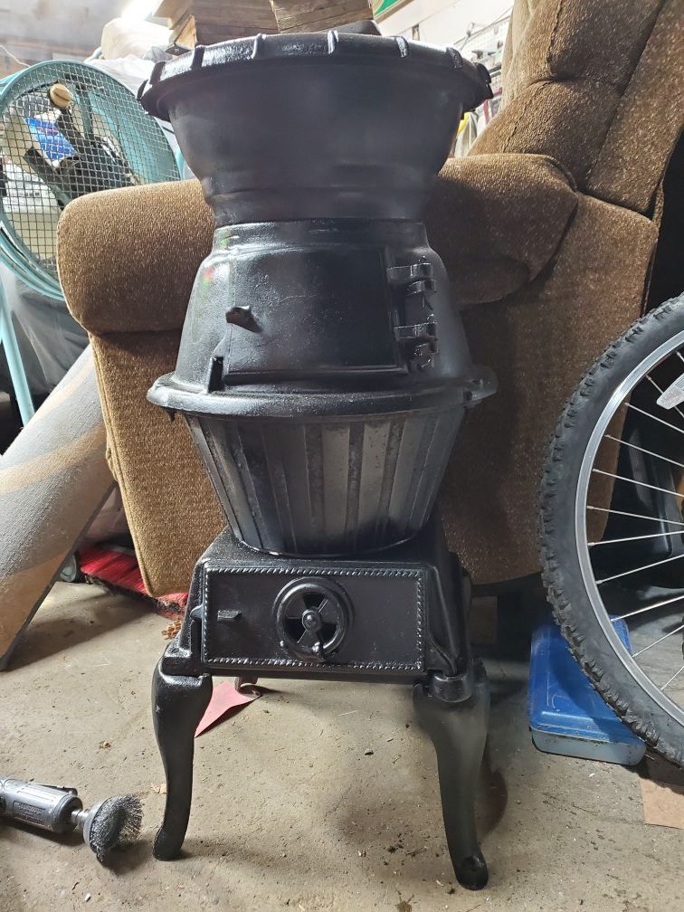 Old potbelly stove.