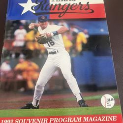Texas Rangers 1992 Souvenir Program 